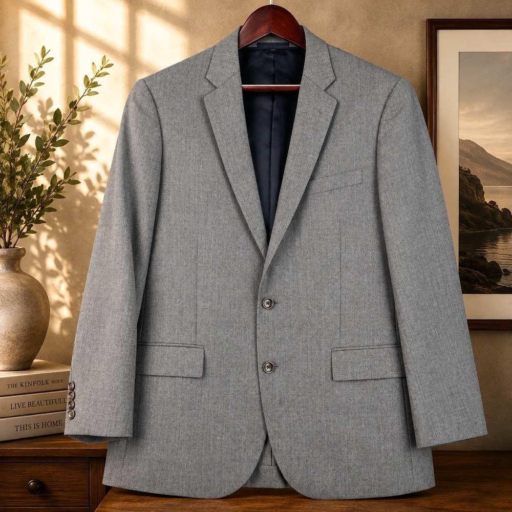 J.Crew Ludlow Blazer Mens 42R Gray Tollegno 1900 Italian Wool Two Button Formal